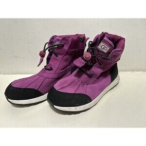 NEW UGG Kids Turlock Waterproof Snow Boot Suede Sweet Plum Purple Size 5
